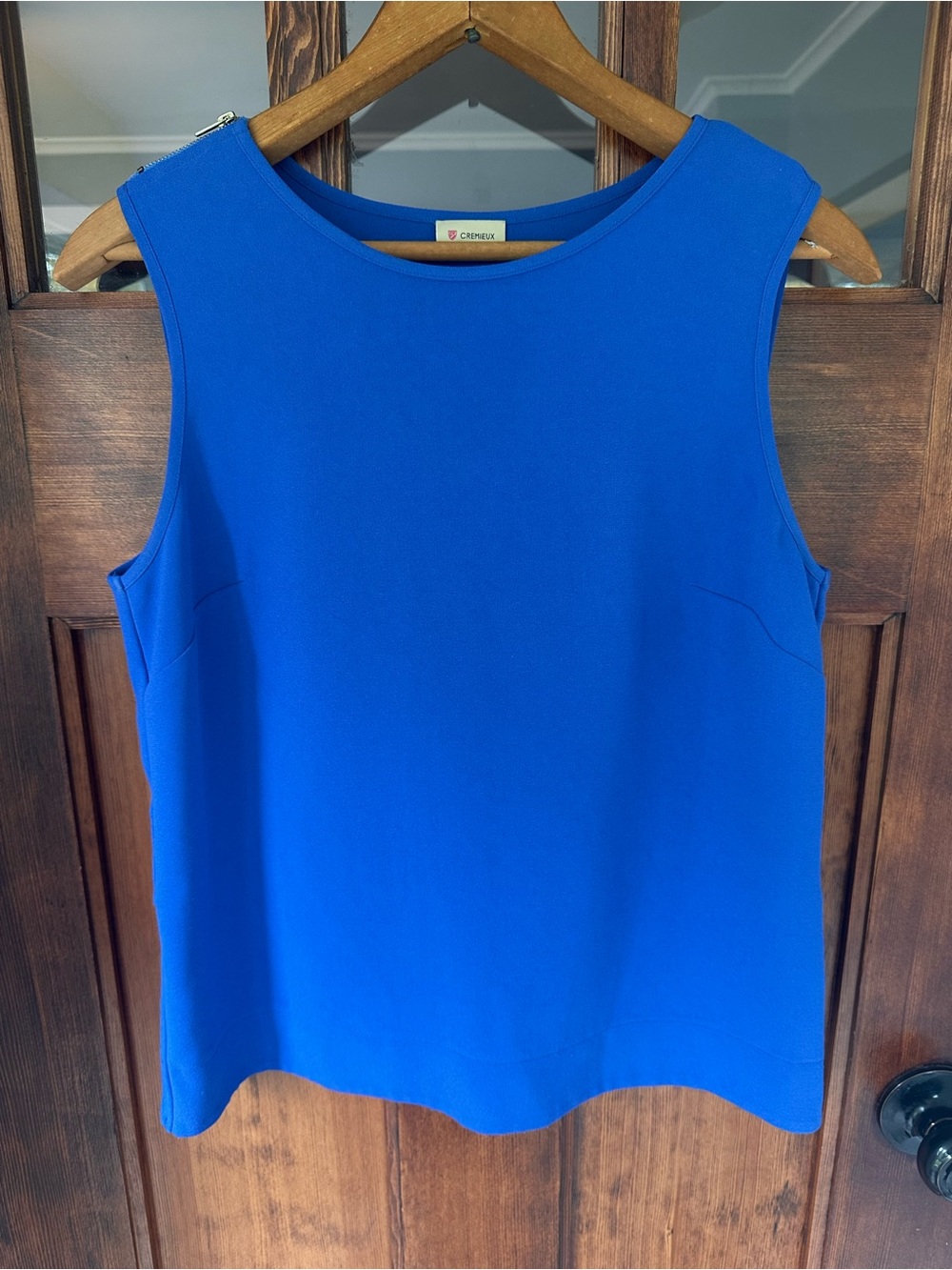 Cremieux Royal Blue Sleeveless Shell Top Blouse - Size 38 / US 6 Medium